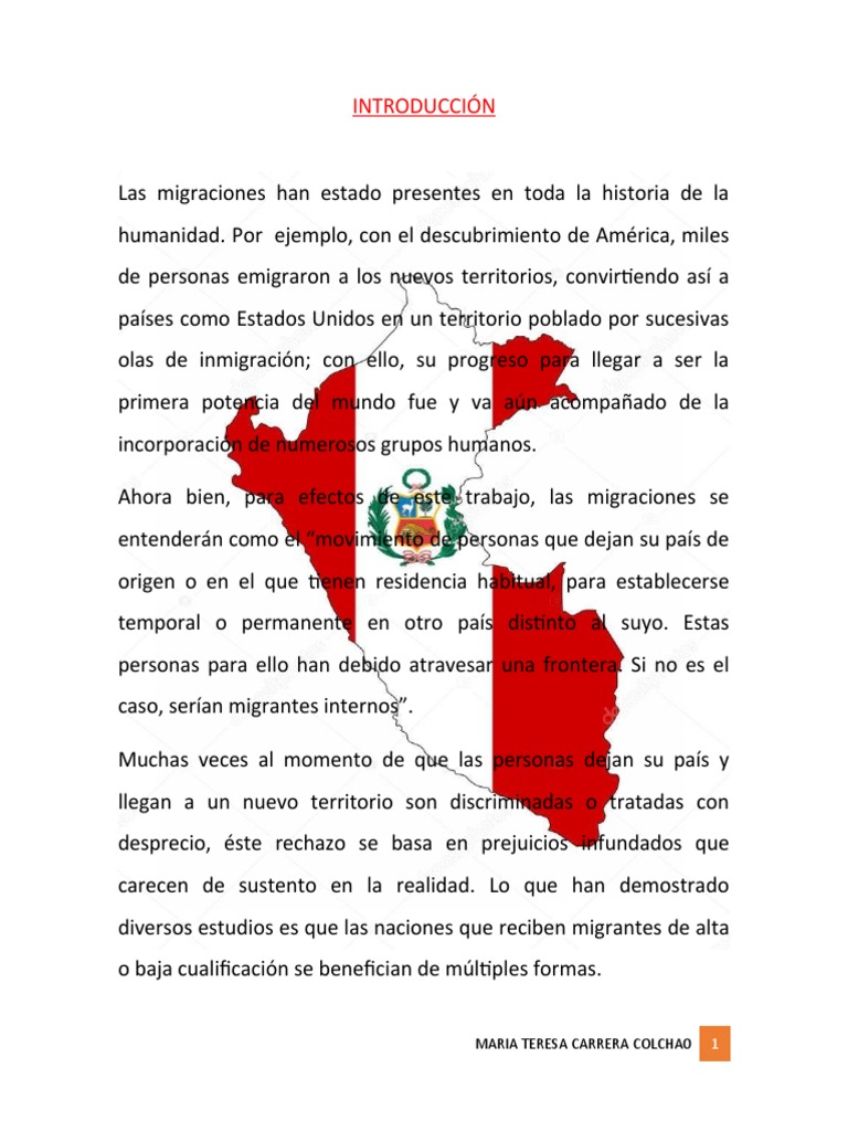 Beneficios de la Migración y su Regulación | PDF | Migración humana ...