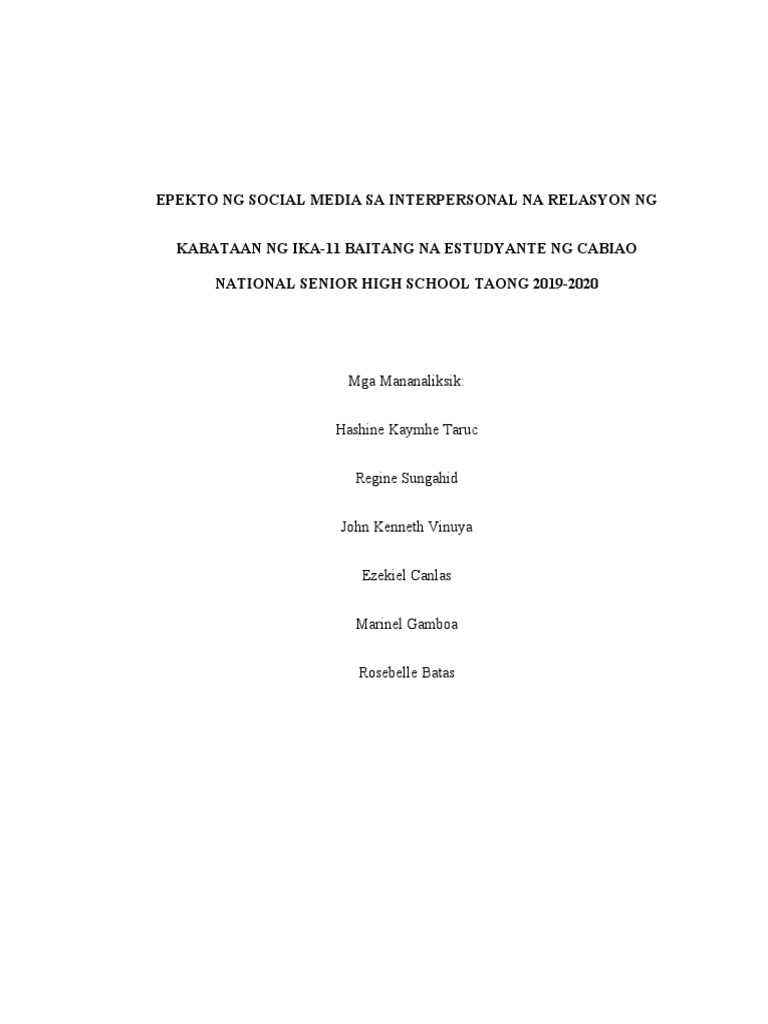 Research Filipino Ii | PDF