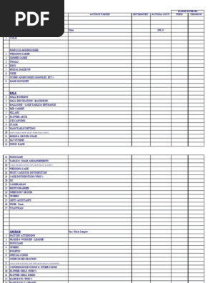 WEDDING CHECKLIST