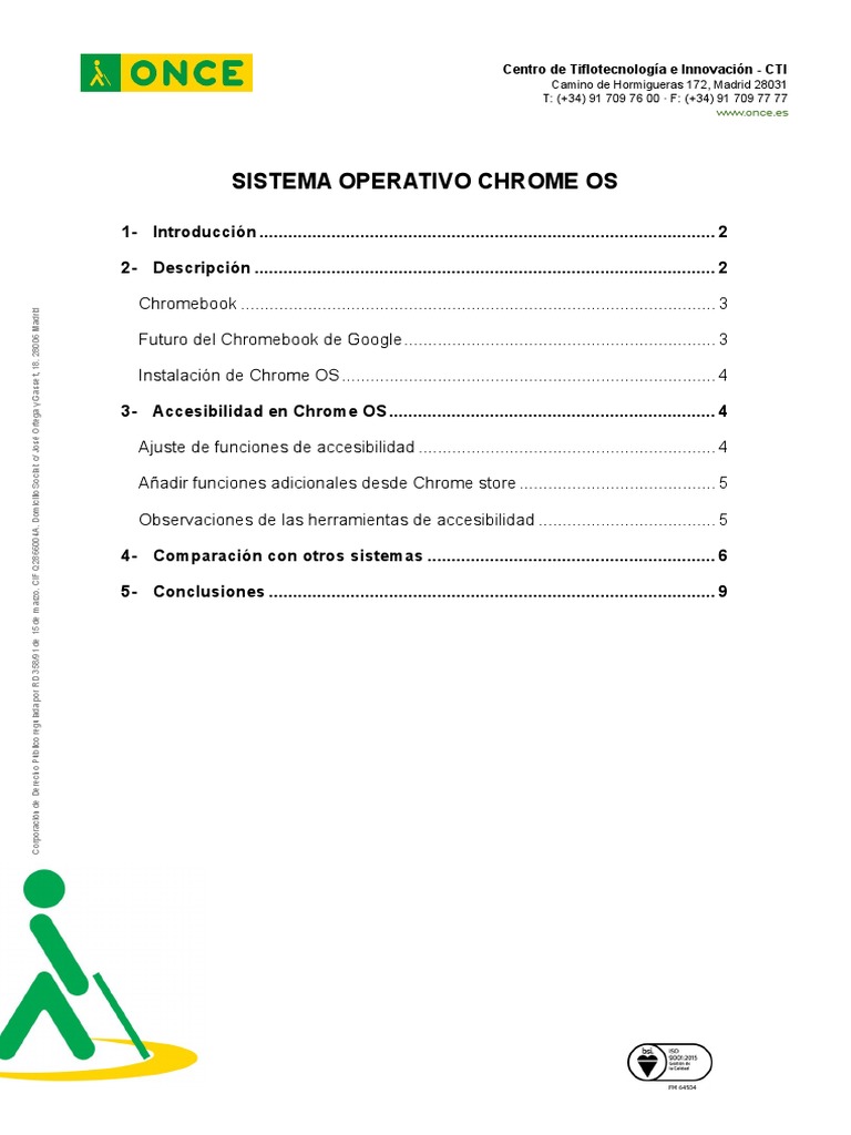 Accesibilidad de Chrome OS para Discapacitados | PDF | Android (sistema ...