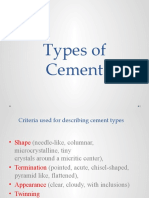 Types of Cement in Rocks