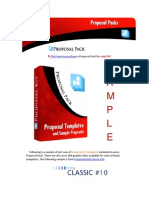 S A M P L E: A Proposal Pack For