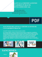 Sanciones Relativas A Certificaciones de Contadores Publicos
