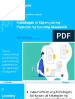 12 Q1 0101 - Kahulugan at Katangian NG Akademikong Pagsulat PDF