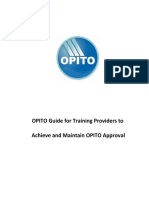Achieve and Maintain OPITO Approval Guide