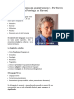 Analisis y Estudio de Libros La Lingistica Como Ventana A Nuestra Mente Por Steven Pinker Profesor de Psicologia en Harvard