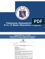 Assessment in The K To 12 Basic Education Program