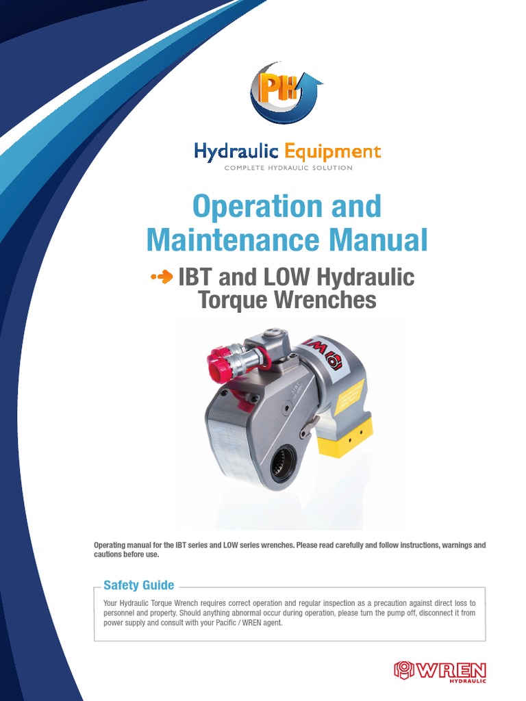PH Hydraulic Torque Wrench Instruction Manual PDF Nut (Hardware) Pump
