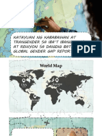 Katayuan NG Kababaihan at Trangender Sa Iba'T Ibang Bansa at Rehiyon Sa Daigdig Batay Sa Global Gender Gap Report