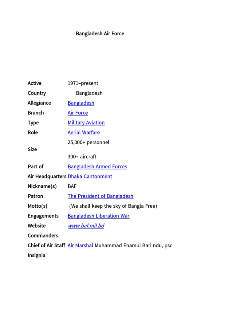 Bangladesh - Air Force1 PDF | PDF | Military Organization | Military ...