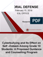 Cyberbullying's Effect on Self-Esteem