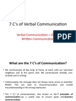 7 C's of Verbal Communication