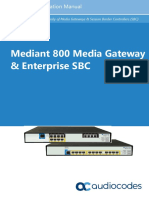 Audiocodes Mediant 800B Gateway and E-SBC Hardware Installation Manual