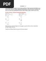 Practice Activity 1: Perform The Indicated Operations