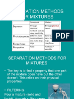 SEPARATION METHODS FOR MIXTURES