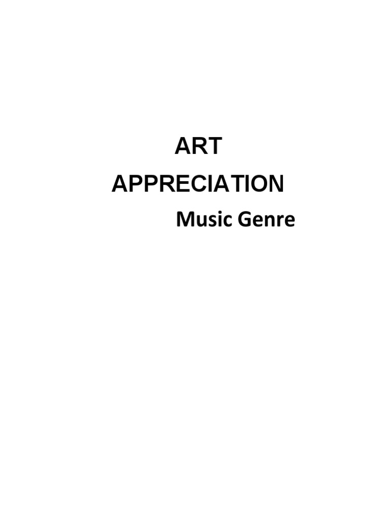 ART Appreciation Music Genre PDF Ballad Flute