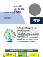 Guidelines and Specifications For ADM Modules: Grace U. Rabelas EPS-LRMD Section