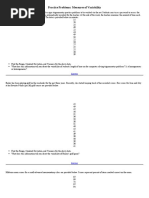 Practice Problems: Measures of Variability: Answer