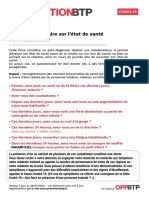 Fiche Covid19 Auto Questionnaire Sante OPPBTP