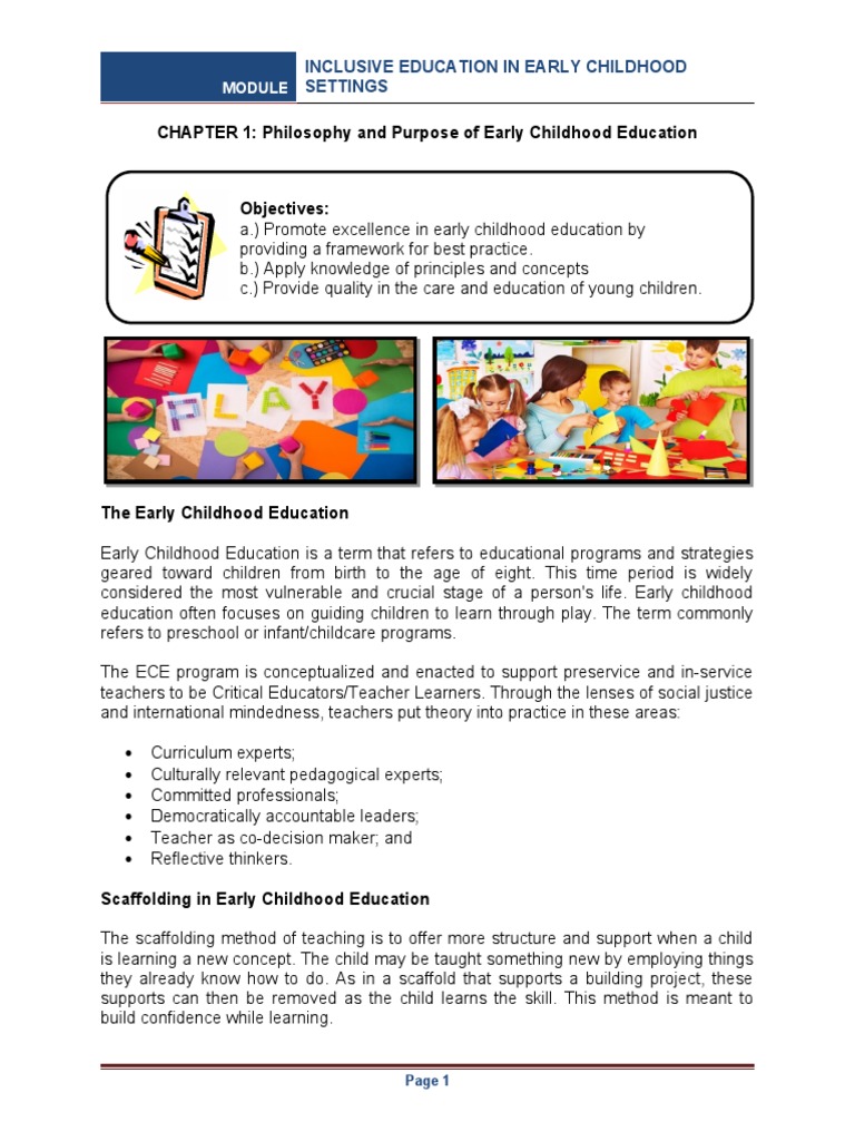 Inclusive Education in Early Childhood | PDF | Early Childhood ...