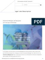 Commercial Manager Job Description - Project Resource