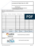 Job Risk Assessment For Defect Item No. E398: Provision of Electrical & Instrument Rectification Service