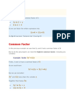 Algebra Factoring