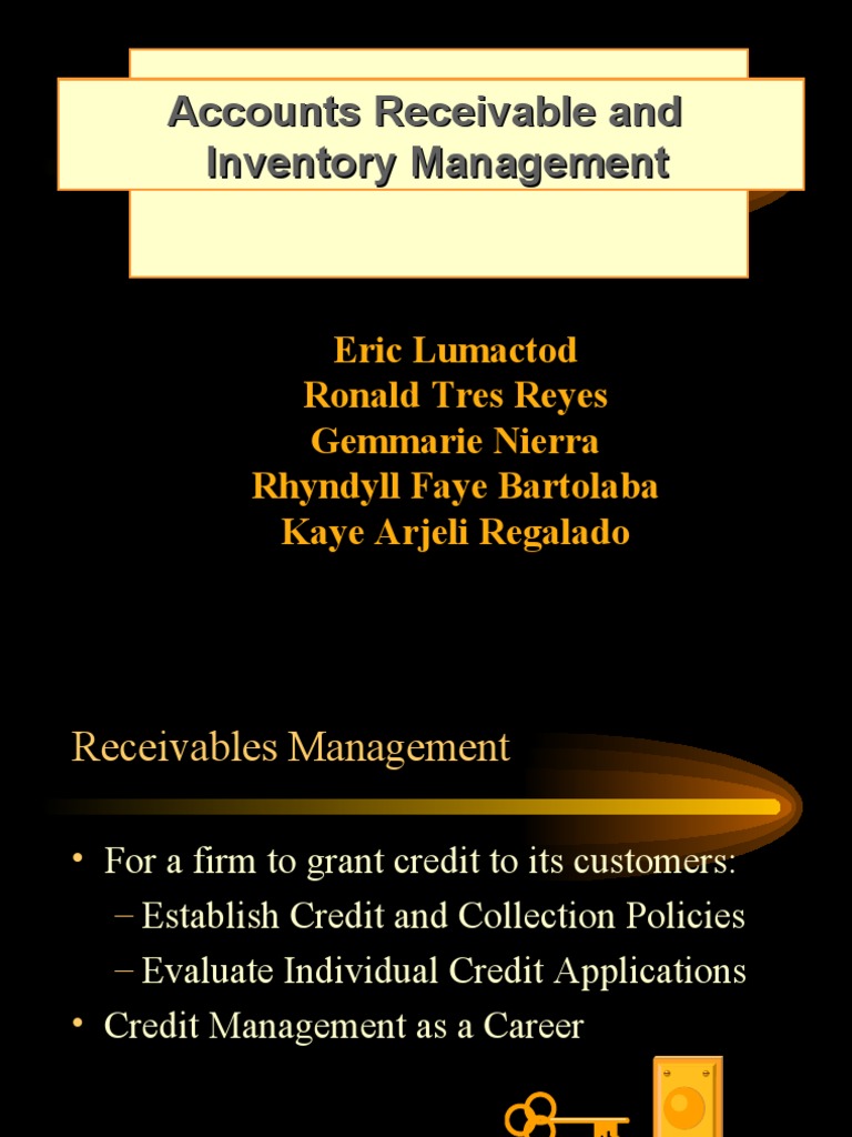 Cash Receivable and Inventory Management | PDF | Inventory | Credit