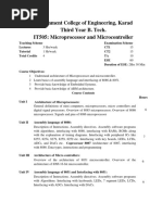 Government College of Engineering, Karad Third Year B. Tech. IT505: Microprocessor and Microcontroller