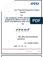 The Summer Training Research Project On: " An Analysis of The
