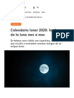 Calendario Lunar 2020 - Las Fases de La Luna Mes A Mes