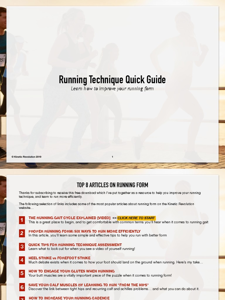 Running Technique Guide Download | PDF | Sports