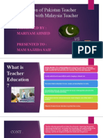 Comparison of Teacher Education in Pakistan and Malaysia