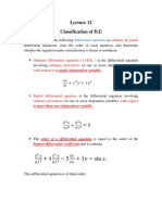 Classification of Differential Equation