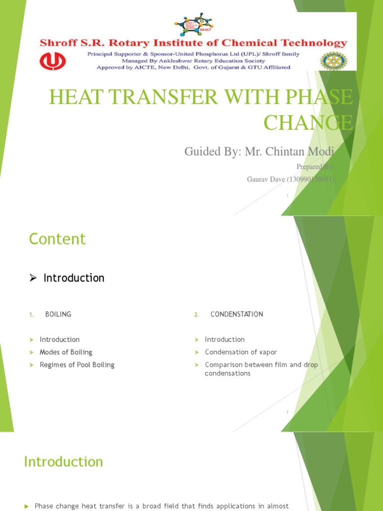 Phase Change Heat Transfer Overview | PDF | Boiling | Heat Transfer