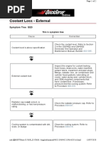 Coolant Loss - External: Symptom Tree t020