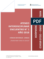 Nivel Secundario Ateneo Didáctico Interdisciplinar Encuentro 1 Ciclo Básico Cs Naturales y Lengua Carpeta Coordinador