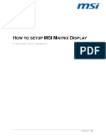 How To Setup MSI Matrix Display On MSI GT60, GT70 Notebooks PDF