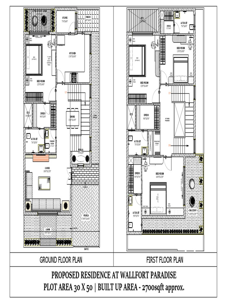 1500 SQ - FT. RES - PLAN EAST FACE-Layout1 PDF | PDF | Buildings And ...