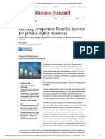 Holding Companies - Benefits & Costs For Private Equity Investors - Business Standard News PDF