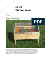 Construir Un Deshidratador Solar