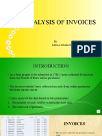 Analysis of Invoices: By: Leela Swarup