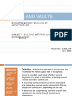 Building Materials and Construction Seminar on Domes and Vaults