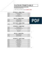 Examination Timetable: Important Note: Please Check Your Subject by Using The