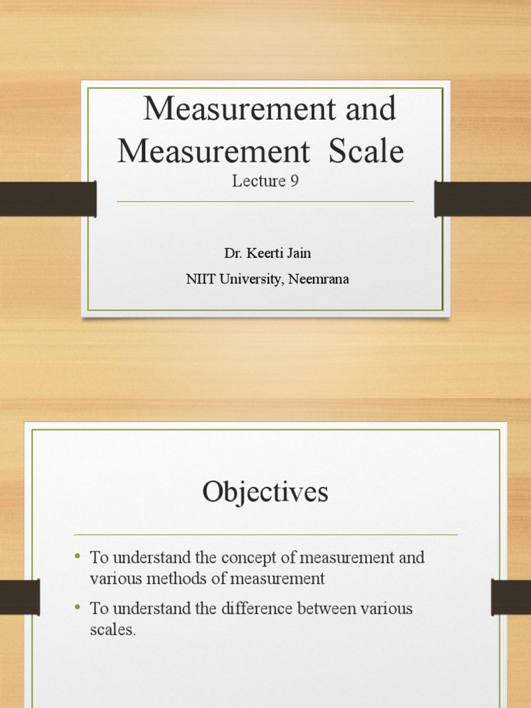 Understanding Measurement Scales in Research | PDF | Level Of ...