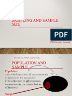 Sampling and Sample Size: Dr. Keerti Jain, NIIT University, Neemrana