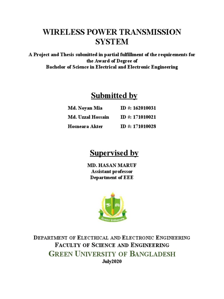 Wireless Power Transmission Systemm-1 | PDF | Transformer ...