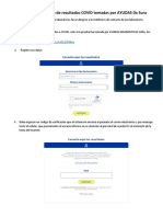 Proceso para resultado de ayudas Dx Sura COVID