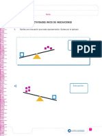 Actividades Inicio de Inecuaciones PDF