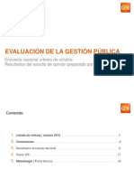 GFK Pulso PeruOctubre 2012 Evaluación Del Gobierno